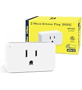 Minoston 800 Series Z-Wave Plug Dimmer Smart Plug-in Outlet, Built-in Repeater Range Extender, Z-...
