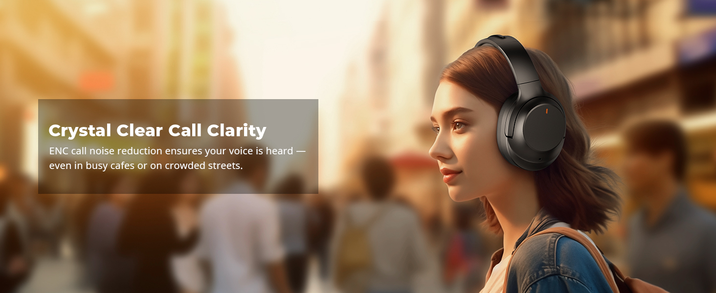 bluetooth wireless headphones overear- Crystal clear call clarity