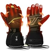 ThxToms Heated Gloves for Men Women, Rechargeable Waterproof Touchscreen Heating Work Gloves, Upg...