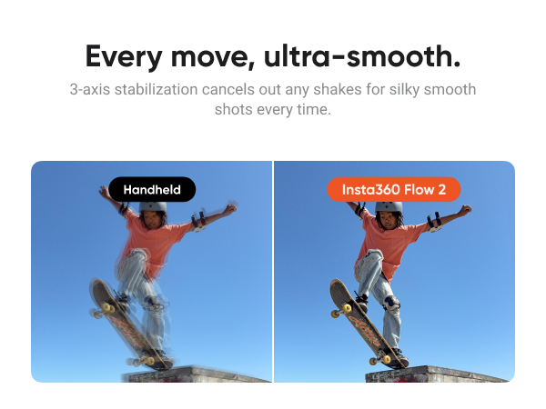 Intsa360 Flow 2 White Gimbal Stabilizer for Smartphone