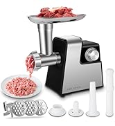 Electric Meat Grinder,350W(2800W Max) Sausage Stuffer Maker with Sausage Stuffer Tubes &amp; Kubbe Ki...