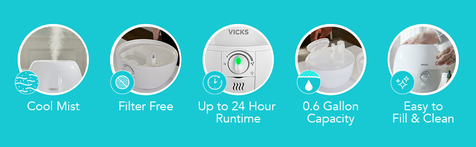 product features .6 gallon capacity for 24 hr runtime