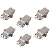 SpeedyCables LC Fiber Connector - Duplex LC to LC Fiber Optic Coupler - 6 Pack, Multimode Fiber A...