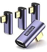 USB C Right Angle Adapter (4 Pack) USB-C 90 Degree Adapter with 8K 60Hz Video 40 Gbps Data Transf...