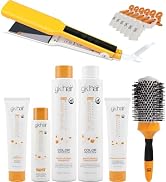 GK Hair Professional Styling &amp; Treatment Bundle – Flat Iron Easy Control, The Best Consumer Kit 3...