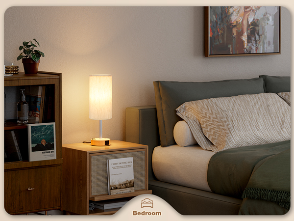 Touch Bedside Table Lamp with Memory
