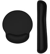 Dapesuom Keyboard Wrist Rest and Mouse Pad with Wrist Support, Memory Foam Cushion for Keyboard a...