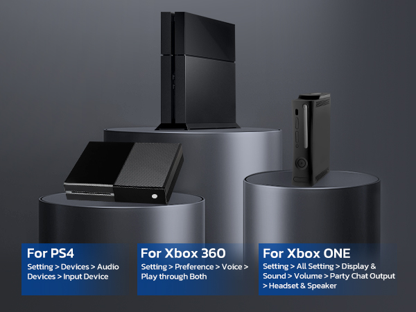 Please set up the microphone device in the console/game settings before use