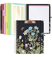 Ospelelf Clipboard Folio with Notepad for Letter Size, Clipboard Folder with Storage, 5 Folders w...