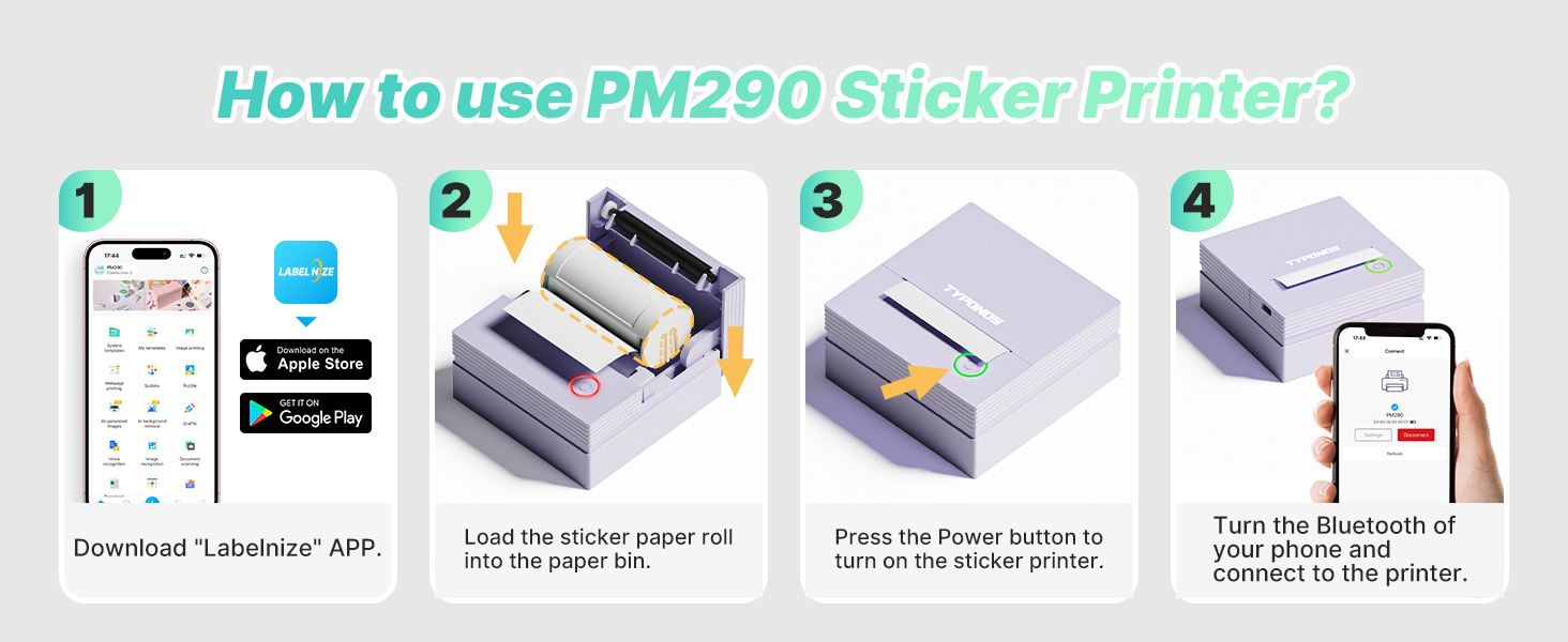 sticker printer mini printer sticker maker machine print pod sticker printer mini printer for iphone