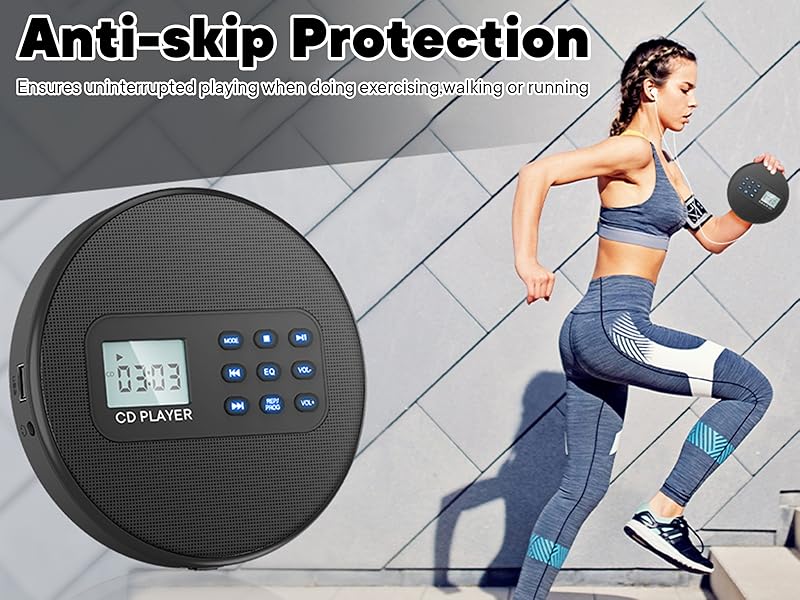 Portable cd player anti-shock protection