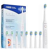 YUNCHI Electric Toothbrush for Adults &amp; Kids, Rechargeable Electric Toothbrush with 8 Brush Heads...