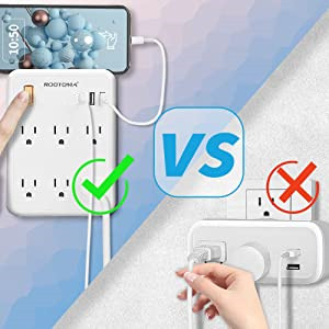 USB wall plug outlet power strip with usb ports ,usb outlet plug adapter power strips SURGE PRODUCT
