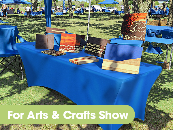 table covers for Art Cafts show