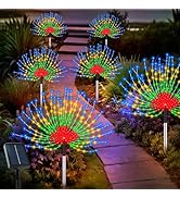 echosari Outdoor Solar Garden Lights, Total 6 Pack 720 LED Firework Light with 8 Modes IP65 Water...