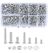 wugongshan 230PCS Machine Screws with Nuts and Bolts and Washers Assortment Kit, Phillips Pan Hea...