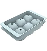 WIBIMEN Large Ice Cube Molds, Big Round Whiskey Ice Cube Trays for Freezer, Easy to Fill &amp; Releas...