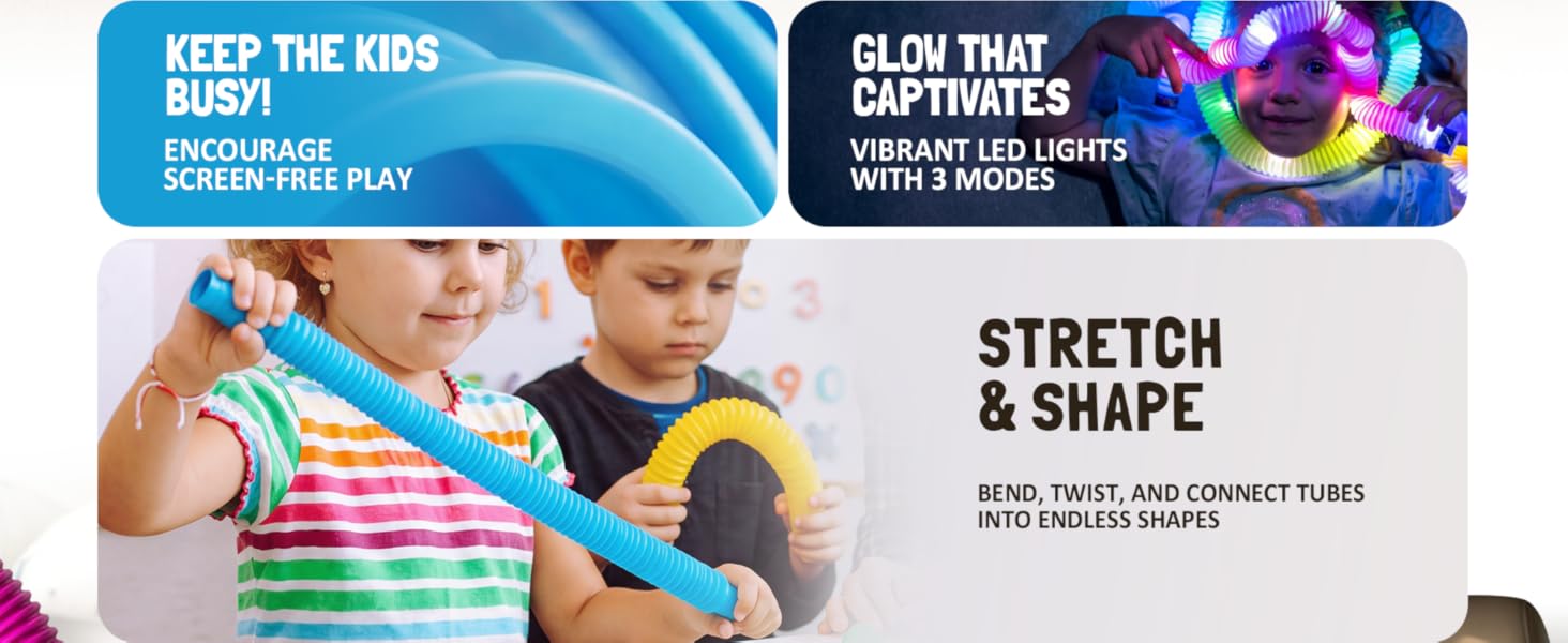 LED Pop Tubes Stocking Stuffes Toddler Toys