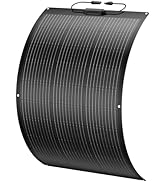 BougeRV 100 Watt Fiberglass Flexible Solar Panel, Portable Bendable 12 Volts 10BB Mono Cell for R...