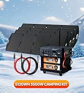 ECO-WORTHY 5120Wh Portable Power Station SL3500 with 4×200W Portable Solar Panels, 120V 3500W AC ...