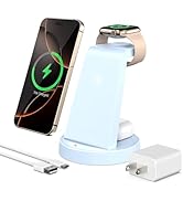 Charging Station for iPhone Charger Stand: 3 in 1 Wireless Charger for Apple iPhone 17 16e 16 15 ...