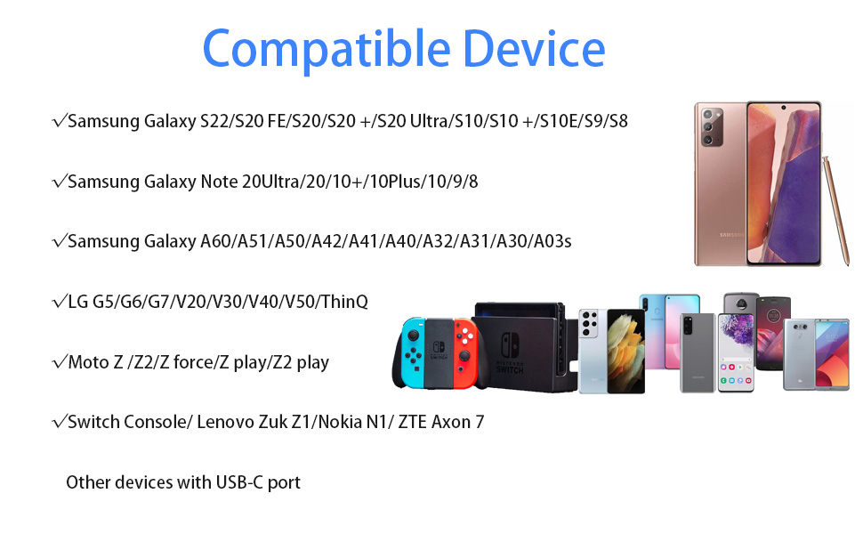 Compatible with all Type C device