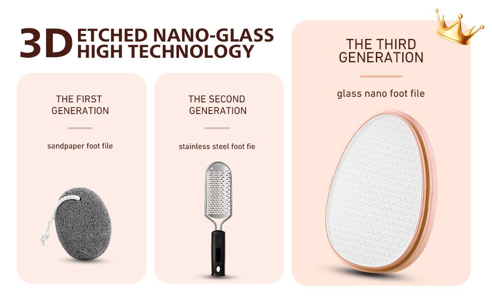 nano glass foot file for feet foot scrubber remover for feet