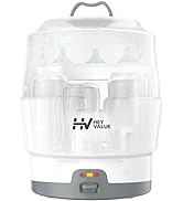 Bottle Sterilizer, Baby Bottle Sterilizer, Heyvalue Steam Bottle Sanitizer for Baby Bottles, Paci...