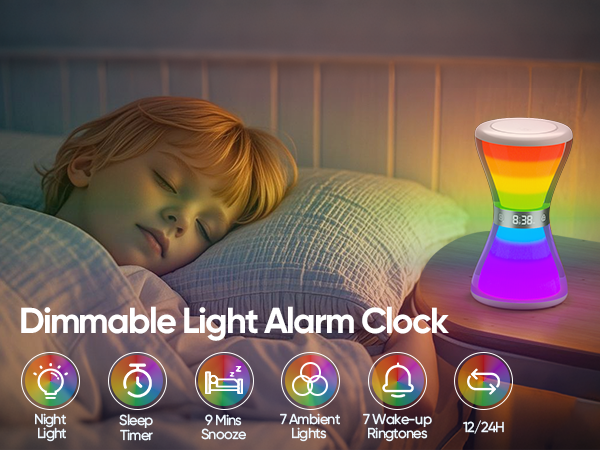 night light alarm clock