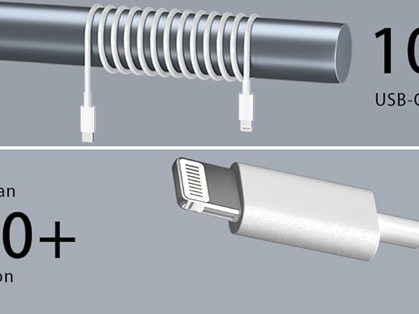 20W USB C iPhone charger fast charging block for iPhone 14 13 12 11 pro max 10ft lightning cable