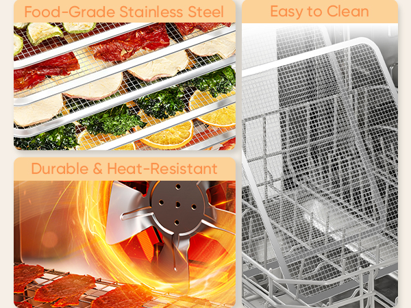 No plastic contact with food