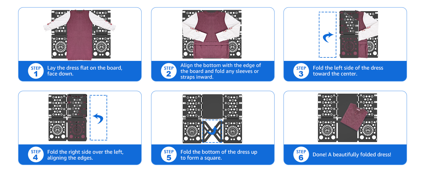Steps to Fold Dresses