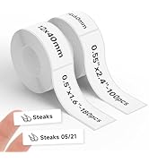 Thermal Labels DETONGER 2 Rolls 1/2 Width Compatible Tape Refills Label Stickers Film Coatedfor L...