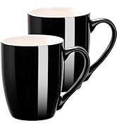 gegewawa Coffee Mug Ceramic, Black Coffee Cups Ceramic Set of 2, 12 Oz Large Coffee Mug for Latte...