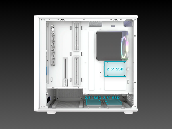 Houses up to 4x 2.5” SSD.