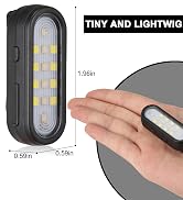 2 Pack Running Lights for Runners, Small Clip on Flashlight, Rechargeable Safety Lights for Walki...