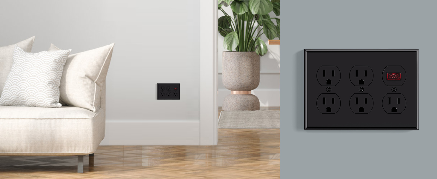 3 Gang Standard Duplex Switch Wall Plate