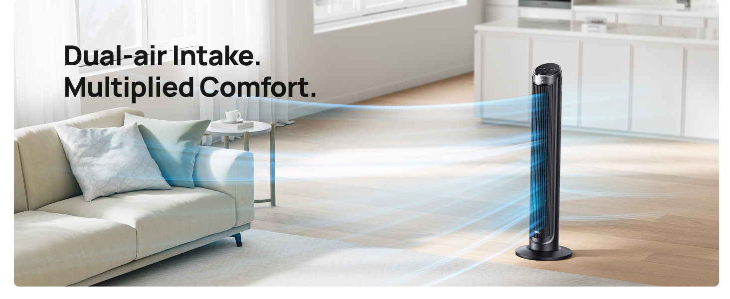 Dreo wide spread comfort