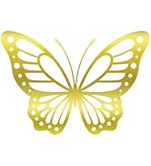 joycraft 420Pcs Butterfly Stickers, 1.5 inches Gold Foil Butterfly Gift Stickers, Clear Butterfly...