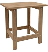 Meluvici Outdoor Side Table, HDPS Single Adirondack Side Table Weather Resistant, Outdoor Table f...