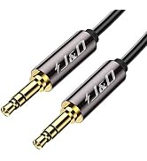 J&amp;D Aux Cable, Gold Plated Copper Shell 3.5mm 1/8 inch TRS Male to 3.5mm 1/8 inch TRS Male Auxili...