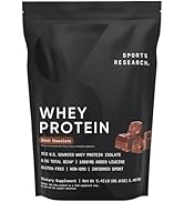 Sports Research Whey Protein - Sports Nutrition Whey Isolate Protein Powder for Lean Muscle Build...