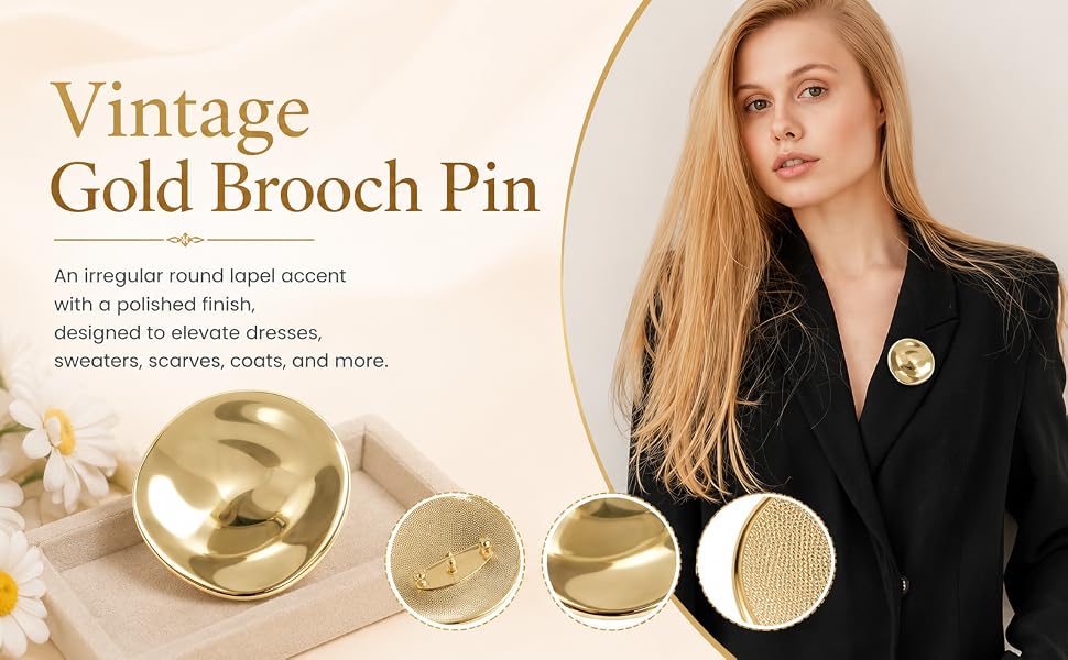 Gold Brooch Pin