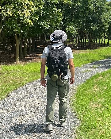 black tactical backpack