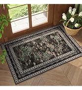 Rugcomf Circle Rug Vintage Round Rug 4ft Non Slip Low Pile Small Circular Rug...