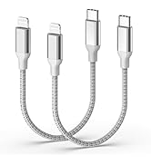 1ft USB C to Lightning Cable Short, [Apple MFi Certified] 2Pack USB C iPhone Charger PD Fast Char...