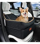 GL GLENSLAVE Dog Car Seat for Small Medium Dogs, Memory Foam Dog Booster Seat for Dogs 0-35 lbs, ...