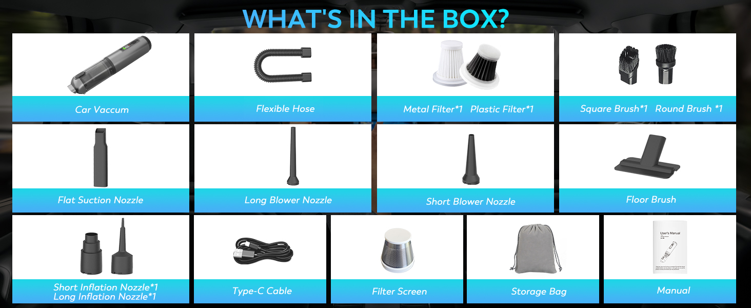 KedeeSparkle Cordless Car Vacuum Cleaner