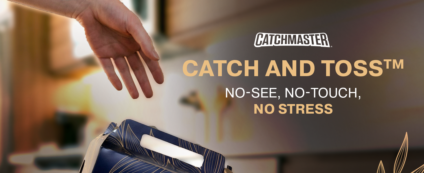 Catchmaster Catch &amp;amp; Toss - No-See, No-Touch Mouse Traps Indoor for Home (2 pk)