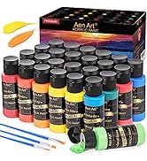 Aen Art Acrylic Paint, Set of 24 Colors Craft Paint Supplies for Canvas, Painting, Wood, Ceramic ...